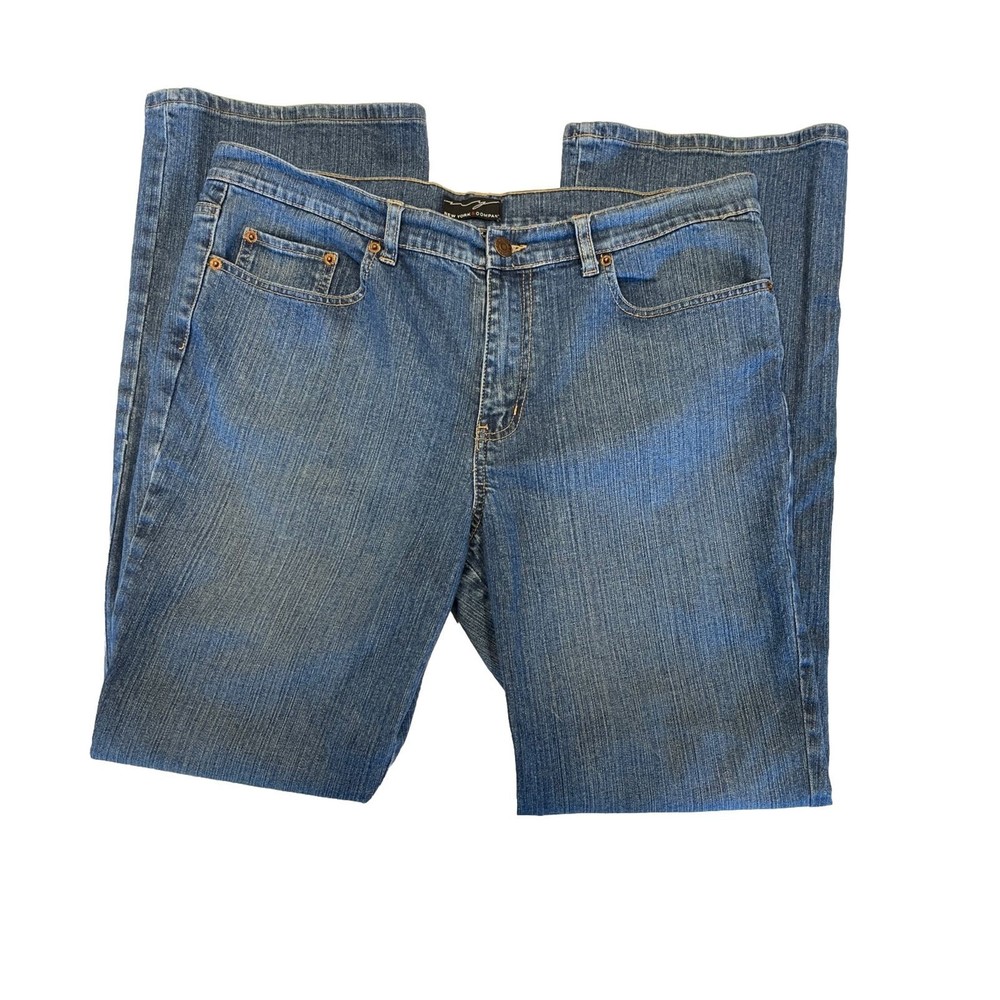 New York & Company Bootcut-Leg Women's Size 16 Blue Cotton Denim Jeans